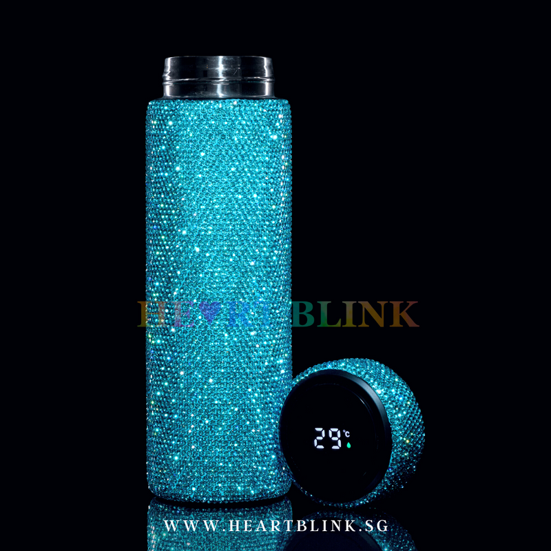 Ocean Blue Digital Smart Touch Thermos Flask