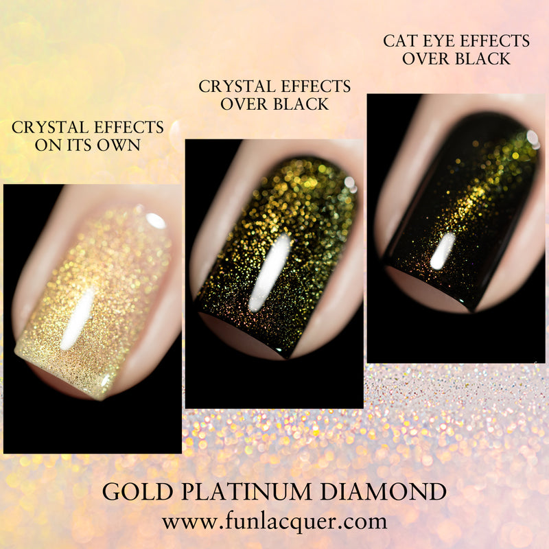 Gold Platinum Diamond Magnetic Nail Polish