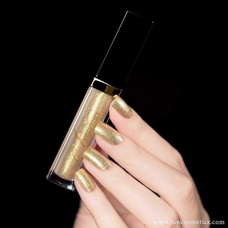 Heart Of Gold 003 Lip Gloss + Nail Polish Matching Duo Color Shifting Shimmer