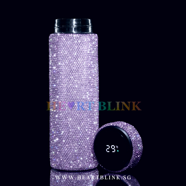 Lilac Purple Digital Smart Touch Thermos Flask
