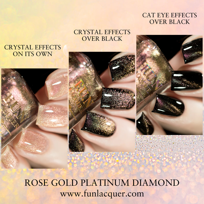 Rose Gold Glitter Coffin Nails – StyleMissus