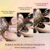 Purple Rose Platinum Diamond Magnetic Nail Polish