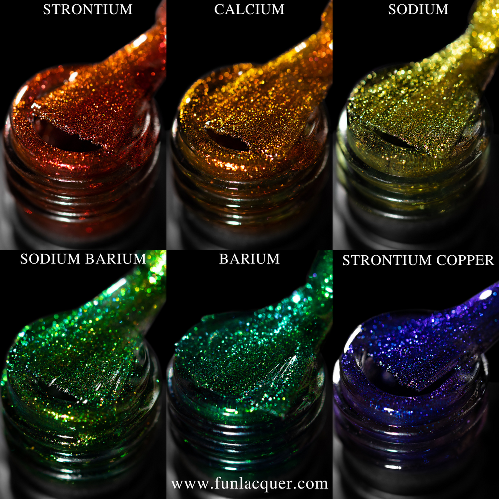 Chemistry of Fireworks Collection - Six Chrome Magnetic Gel