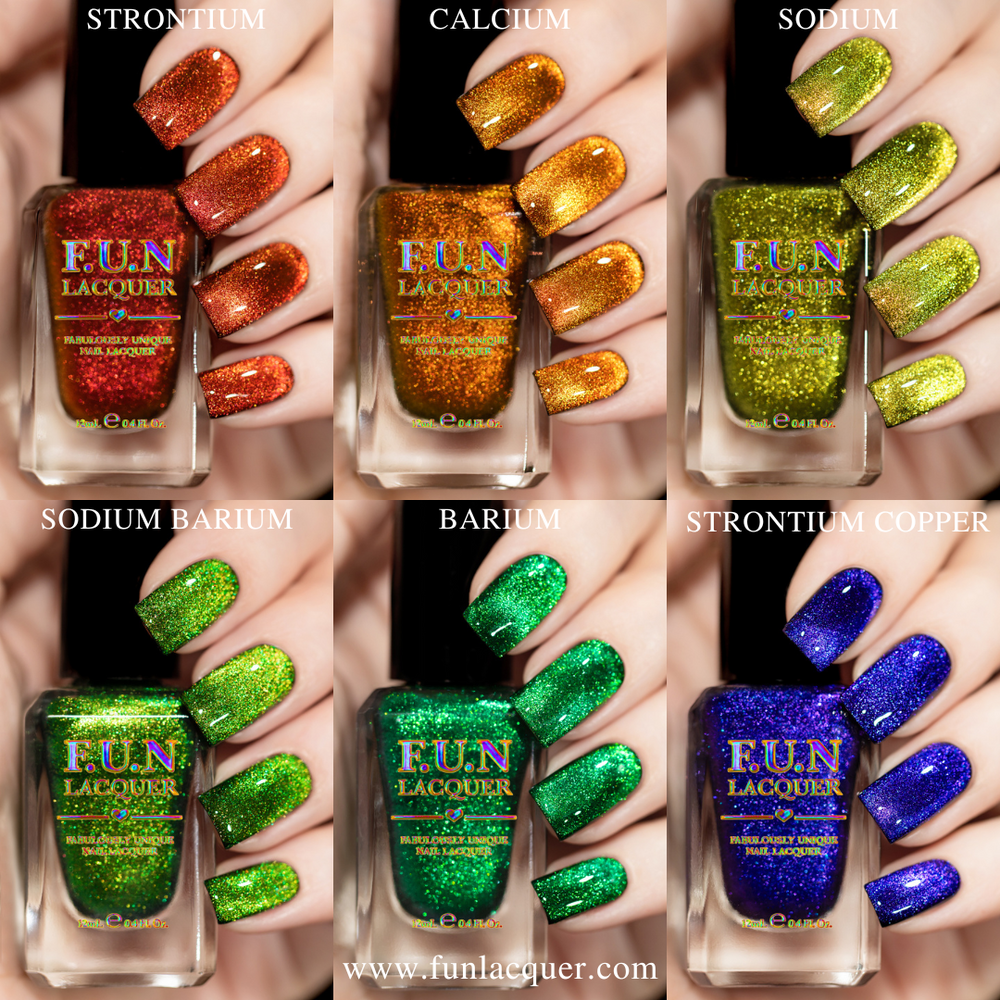 Chemistry of Fireworks Collection - Six Chrome Magnetic Polishes