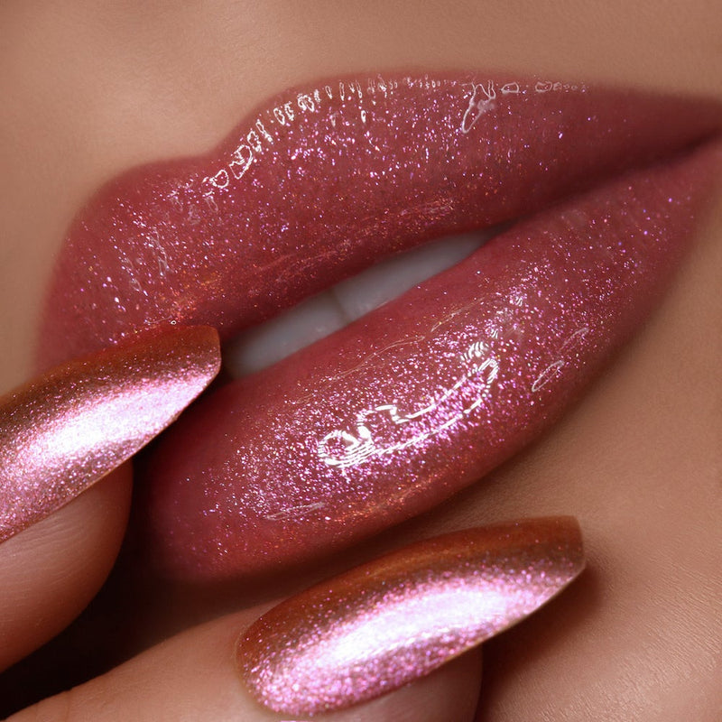 Love At First Sight Color Shifting Shimmer Rose Pink Lip Gloss 