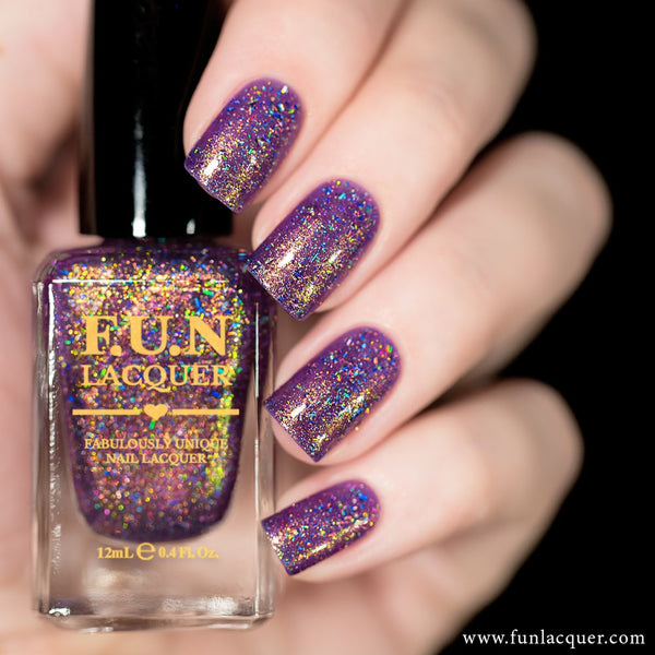 Unicorn Love Purple Holographic Nail Polish