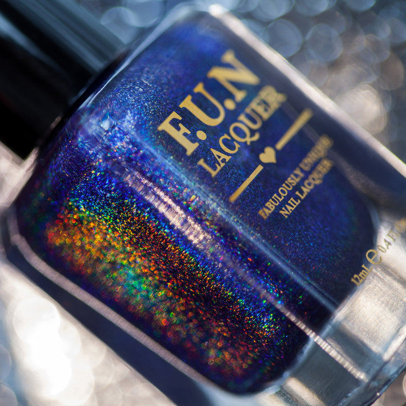 Starry Night Of The Summer Best Blue Linear Holo Nail Polish