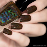 Cinnamon Brown Holographic Nail Polish 2