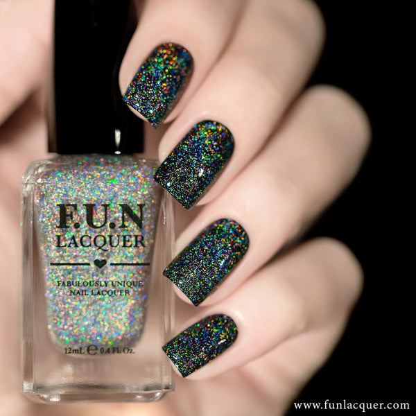 Crushed Diamond Scattered Linear Holographic Top Coat