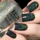 Crushed Diamond Scattered Linear Holo Top Coat