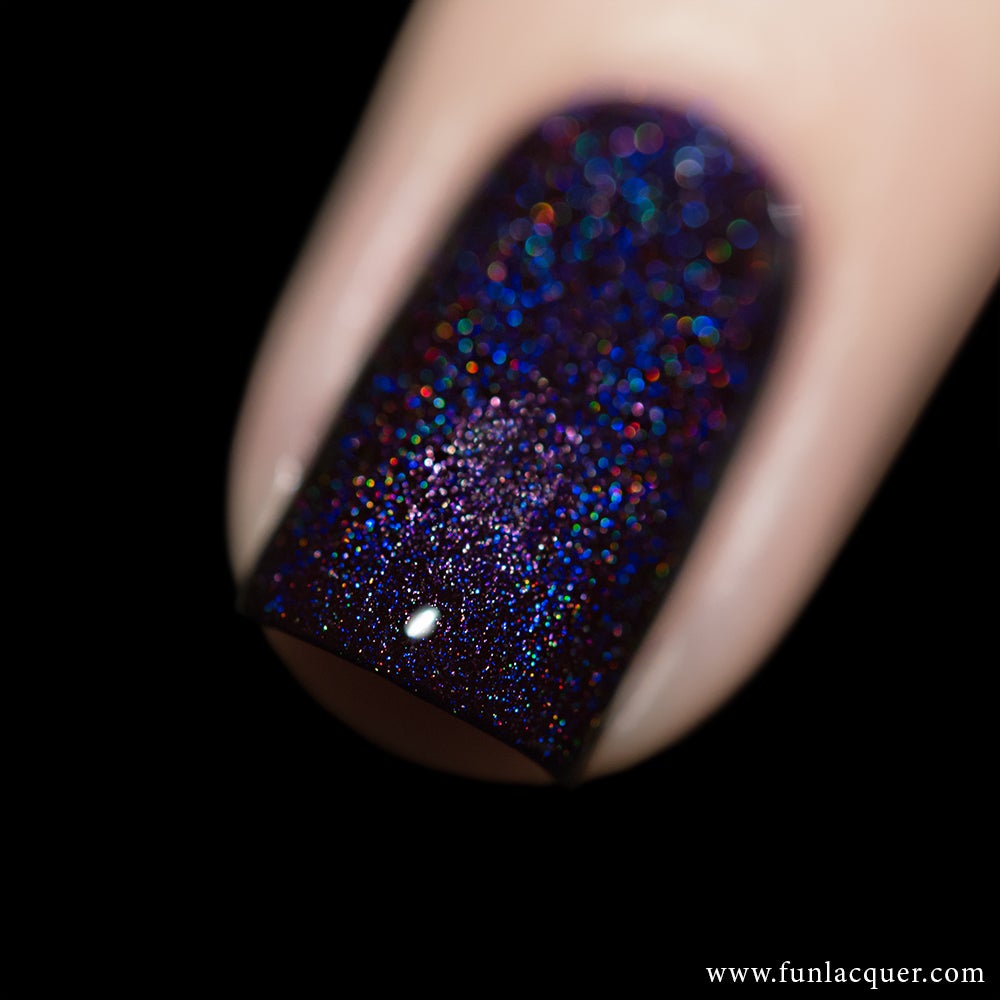 Evening Gown Purple Linear Holographic Nail Polish F U N Lacquer