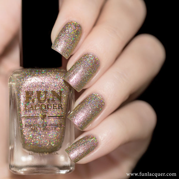 Lady Boss Rose Gold Metallic Holographic Nail Polish