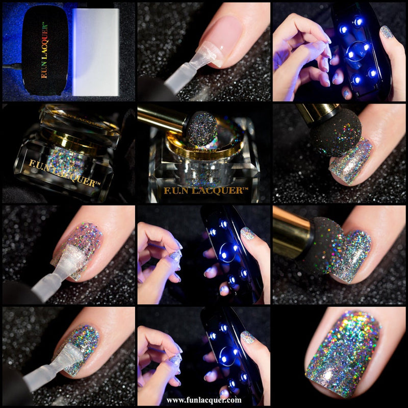 Holo Headquarters Collection Holographic Powder Chrome Nails Kit