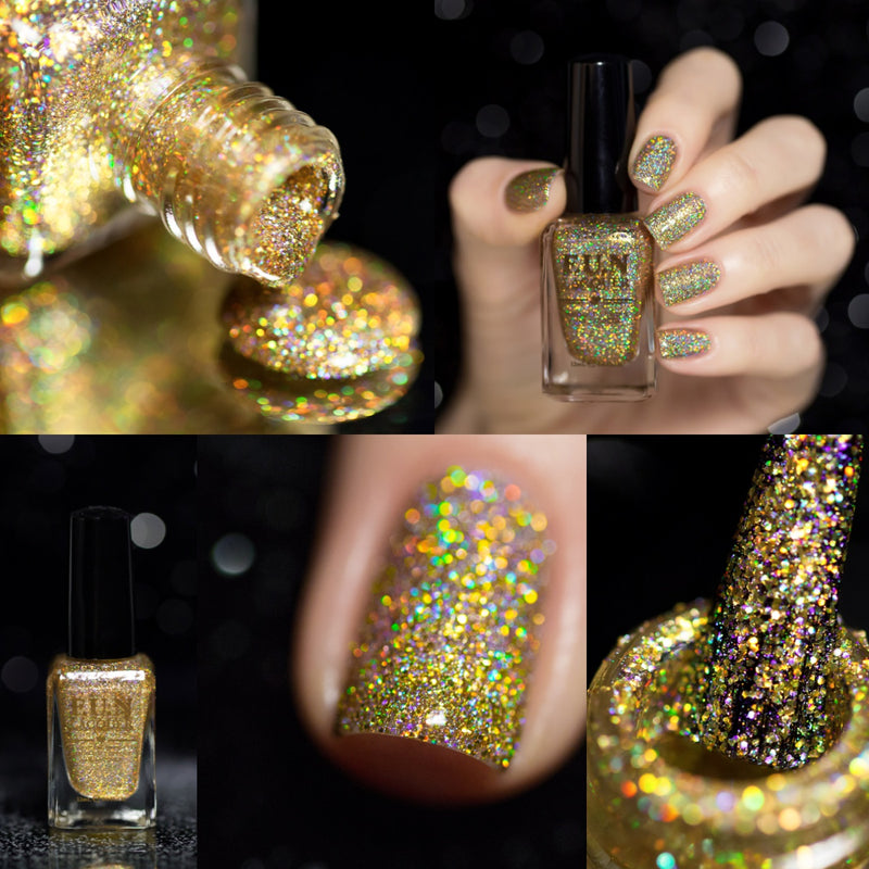 Million Dollar Dream 100% real gold holographic nail polish