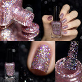 F.U.N Lacquer 1st Anniversary Collection Pink Glitter Nail Polish