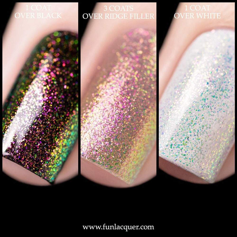 Iconic Red Pink Color Shifting Iridescent Unicorn Top Coat