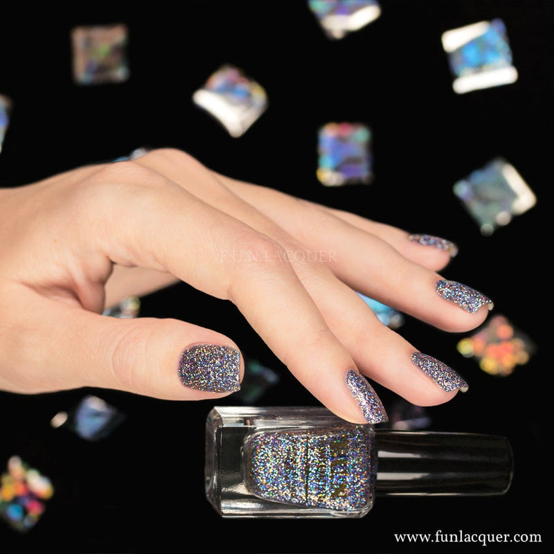 BFF Sapphire Blue Holographic Glitter Nail Polish – F.U.N LACQUER