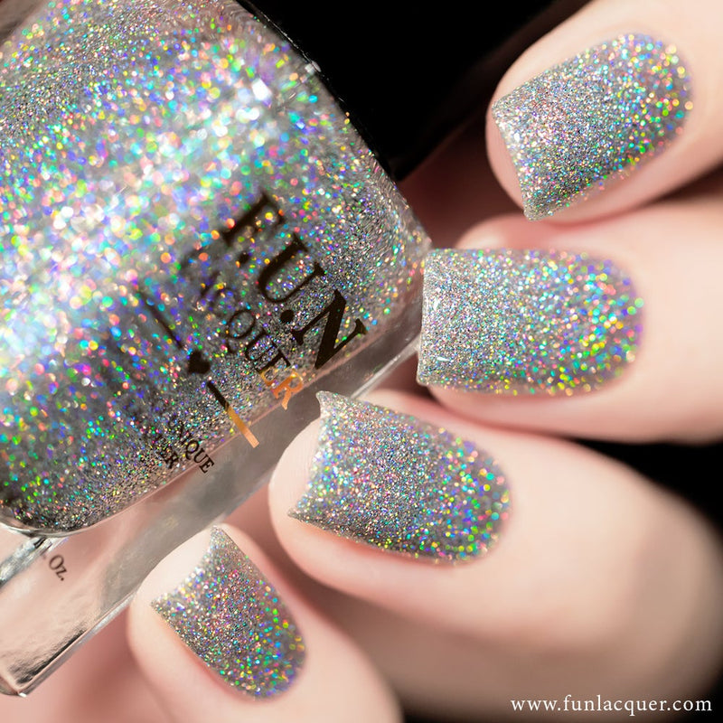 Buy SILVER Holographic Glitter Nail Polish MOON BEAM Online in India - Etsy