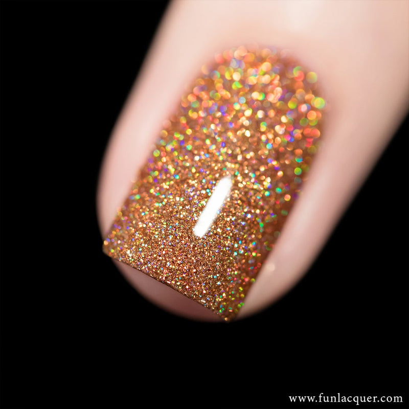 Fetish Copper Rose Gold Holographic Glitter Nails