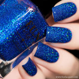 BFF Sapphire Blue Holo Glitter Nail Polish 