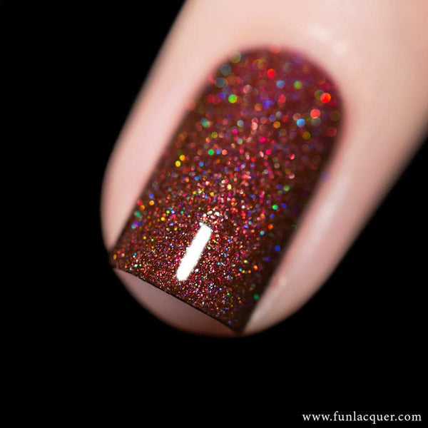 Chestnut Brown Holographic Nail Polish 1