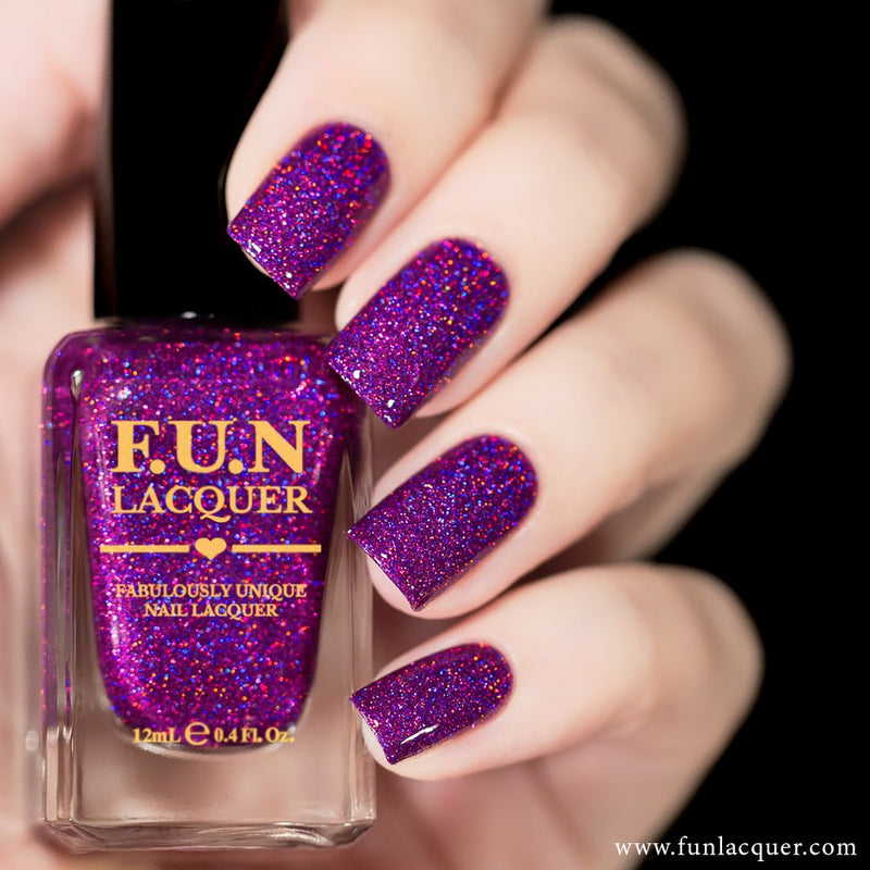 Crazy In Love Purple Holographic Glitter Nail Polish 