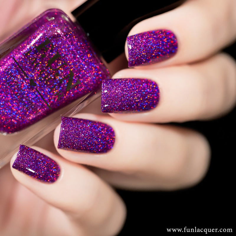 Crazy In Love Purple Diamond Holographic Glitter Nail Polish 