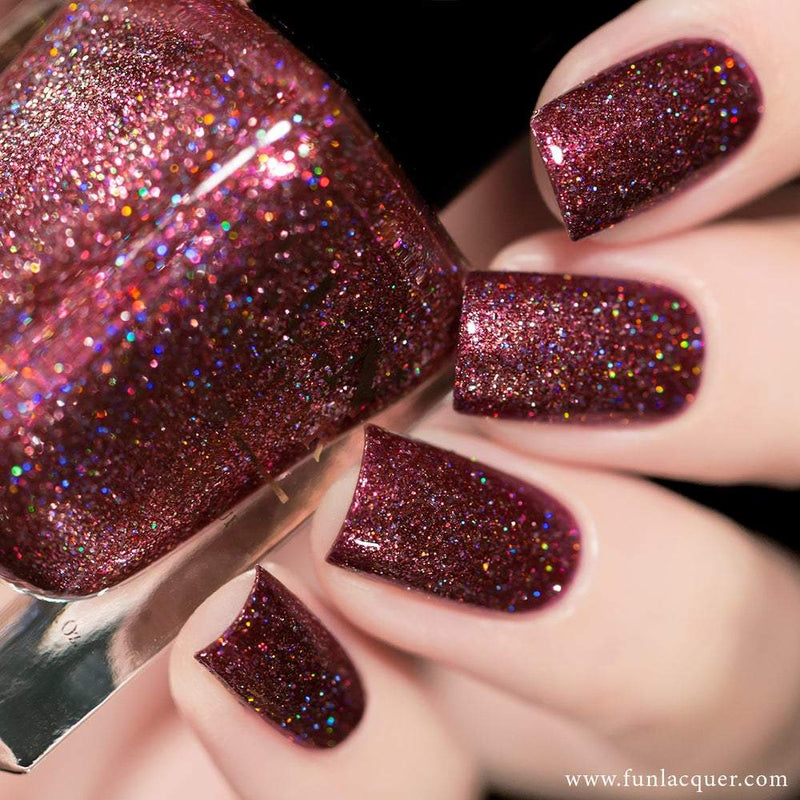 China Glaze Nail Polish Vision Of Grandeur 254 Shimmer Coppery Wine Red -