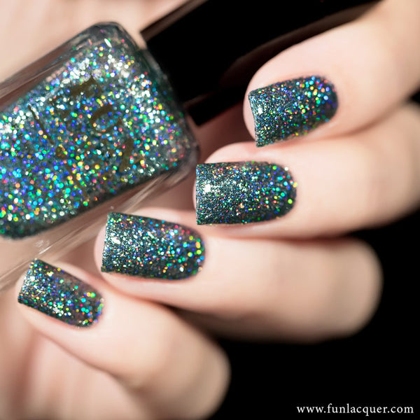Do You Steel Love Me? Grey Holo Glitter Nail Polish