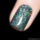 Do You Steel Love Me? Grey Holographic Glitter Nail