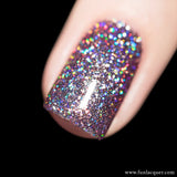 Dynamite Pink Violet Holo Glitter Polish