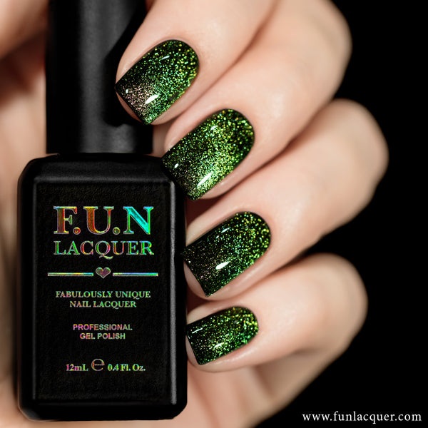 light green caviar glitter nail art naildesign