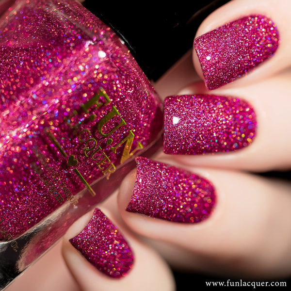 Love is 100% Fat Free Pink Holographic Nail Polish