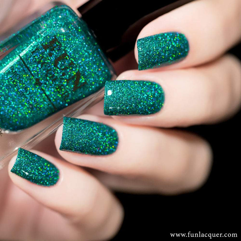 Secret Green Holographic Glitter Nail Polish – F.U.N LACQUER