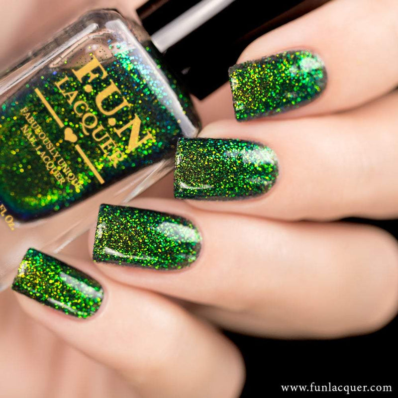 Magical Green Color Shifting Glitter Nail Polish