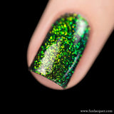Magical Green Color Shifting Glitter Nail Polish