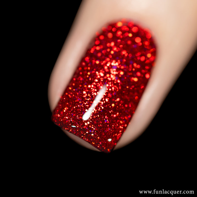 Red Glitter Glossy Medium Press On Nails #36 – Nails Aashu
