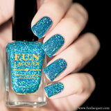 Vacation Ocean Blue Holographic Glitter Nail Polish