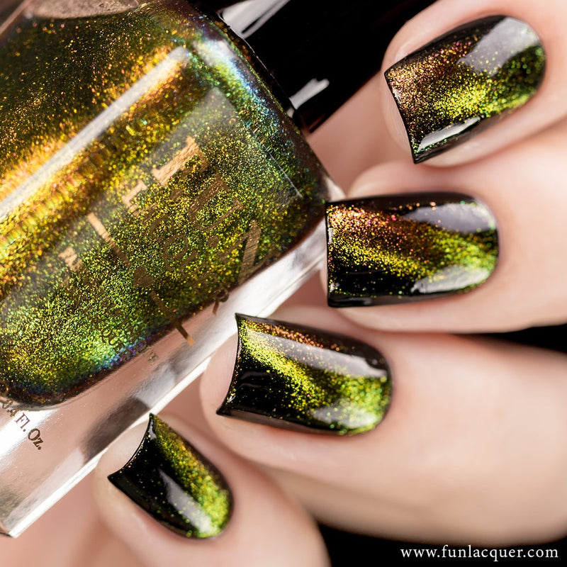 Obsessed Multichrome Magnetic Flakie Cat Eye Nail Polish