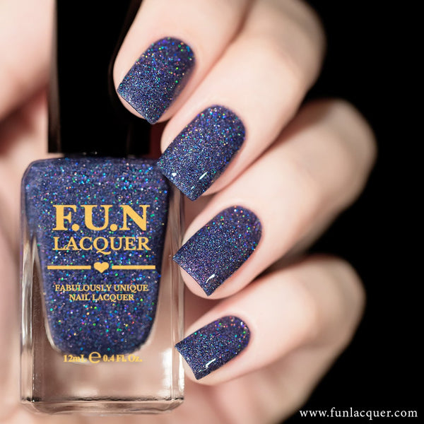 Rendezvous Midnight Blue Holographic Glitter Nail Polish