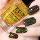 Gold Diamond Dust Gold Scattered Holo Top Coat