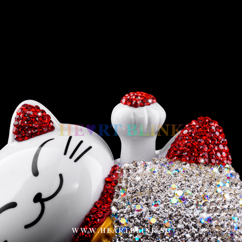 Red Solar Energy Beckoning Fortune Cat – F.U.N LACQUER